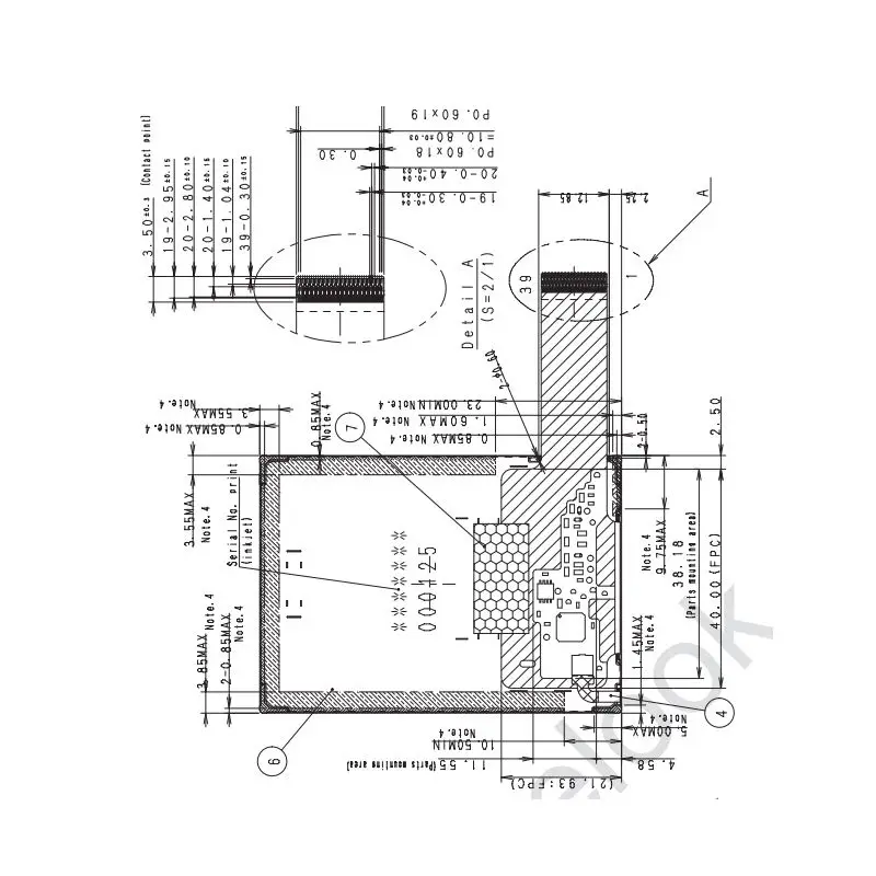 New 2.7 Inch Screen COM27H2P37ULC 240x320 RGB Interface Full View LCD Panel Display Module Handheld And PDA Display Accessories