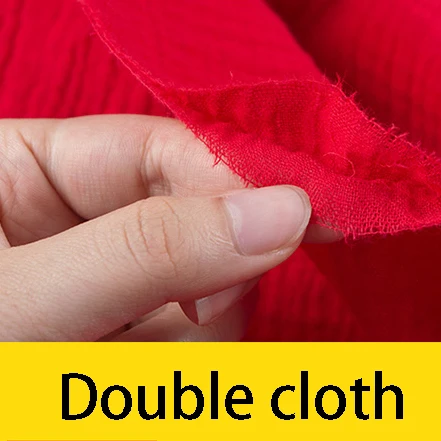 50*130cm Fabric Drape Cotton And Linen Double Gauze Crepe Baby Clothes Fabric Ladies Skirt Sleepwear Fabrics