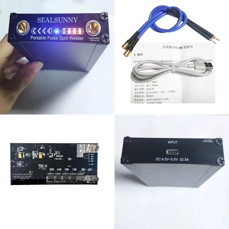 Portable spot welder Handheld household pulse mini spot welder 18650 lithium battery nickel sheet fast welding diy