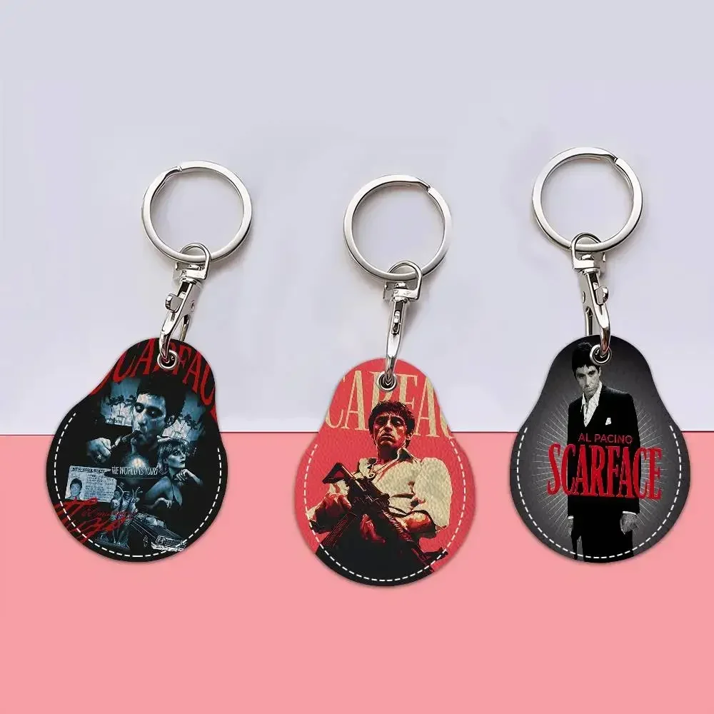 S-Scarface Brutal-Glamorous Mini Water Drop Shape Community Access Card Holder Elevator Card Sensor Drop Card Protector Keychain