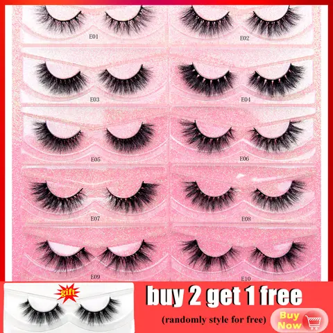 3D Mink False Eyelashes Natural Handmade visofree