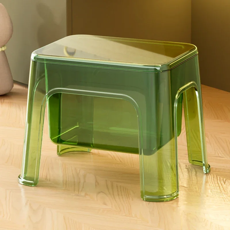 Transparent Bedroom Foot Stool Ultralight Small Relax Unique Apartment Stool Changing Household Modern Tabouret Salon Furniture