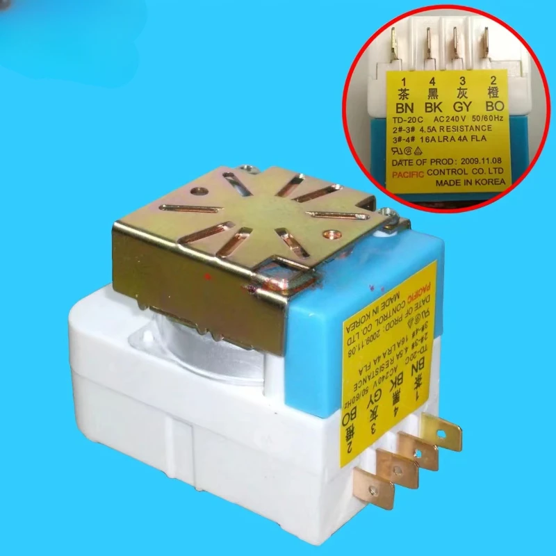 1 Uds TD-20C es aplicable al temporizador de descongelación de refrigerador Samsung modelo general 5 horas 50 minutos 6 horas 40 minutos