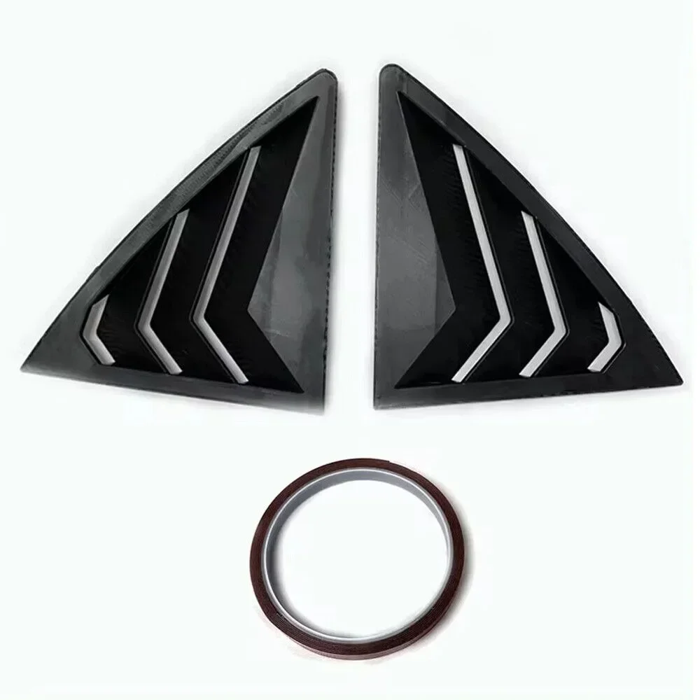 For Toyota Corolla 2007-2013 Car Rear Window Louver Shutter Cover Exterior Side Vent Trim Sticker Scoop ABS Exterior Accessories