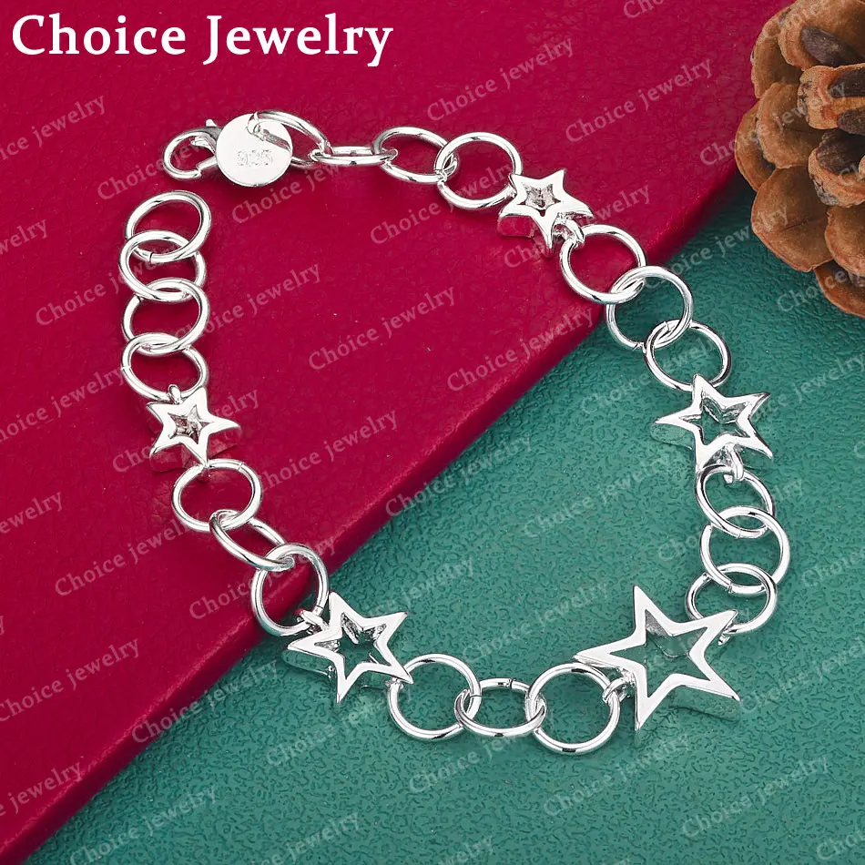 Hohles Pentagramm-Armband aus 925er-Sterlingsilber für Damen, Modeschmuck, exquisite, beliebte Geburtstagsgeschenke