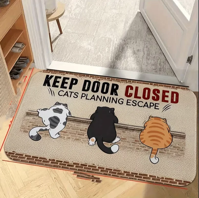 Lucky Cat Wealth Rolling Door Decoration Carpet Floor Mat Living Room Bedroom Home Carpet Living Room Bedroom Home Decoration
