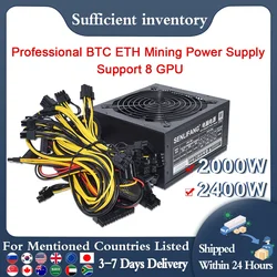 SENLIFANG 2000W 2400W ATX Mining Power Supply per BTC ETC RVN Rig Ethereum Computer Component Mining Machine supporta 8 GPU