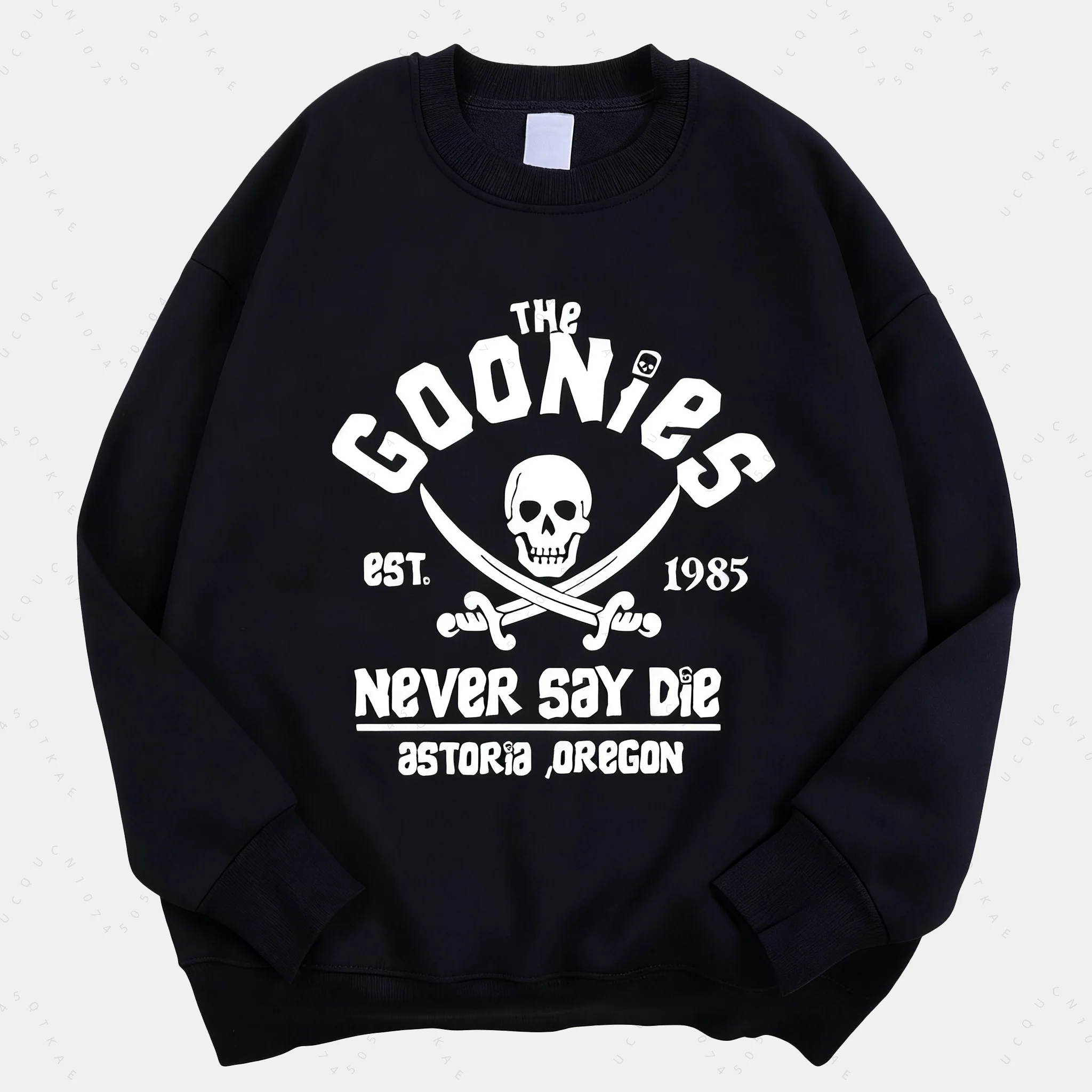 26 The Goonies Never Say Die Printing Hoody Man Hip Hop O-Neck Menswear Fashion Fitness Hoodie Crewneck Loose Fleece Sweatshirt