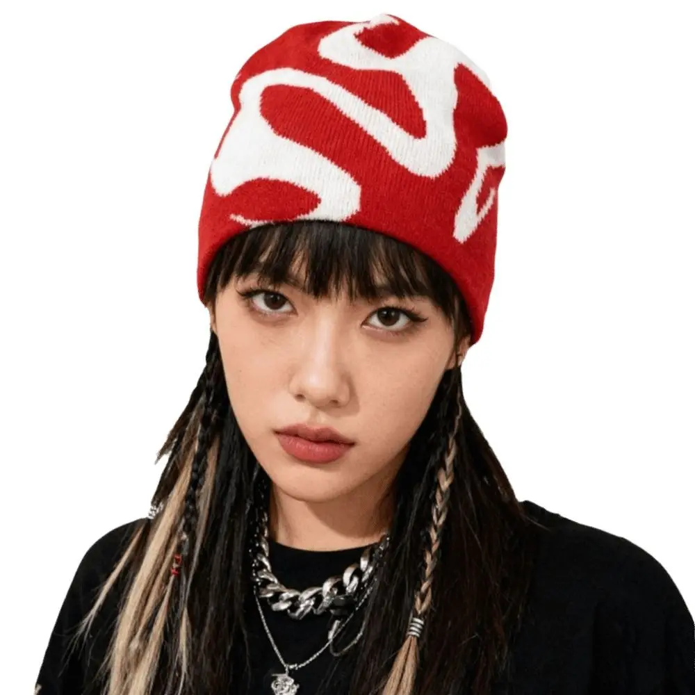 البلوز تصميم الحياكة بيني موضة الاتجاه محايد محبوك قبعات جاكار خمر نمط في الهواء الطلق قبعة تدفئة دافئة ركوب الخيل في الهواء الطلق #2