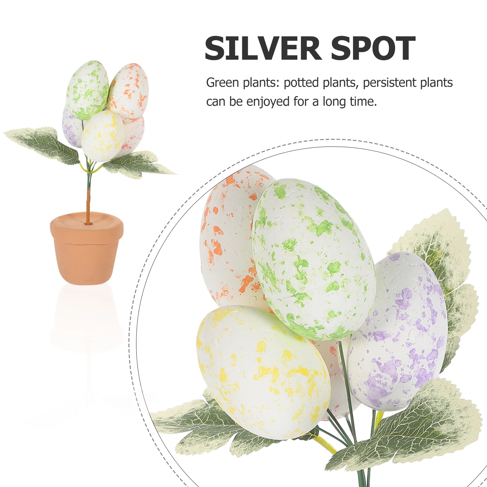 

Simulated Easter Egg Ornaments Polystyrene Eggs White Fake Decoration Bonsai Home