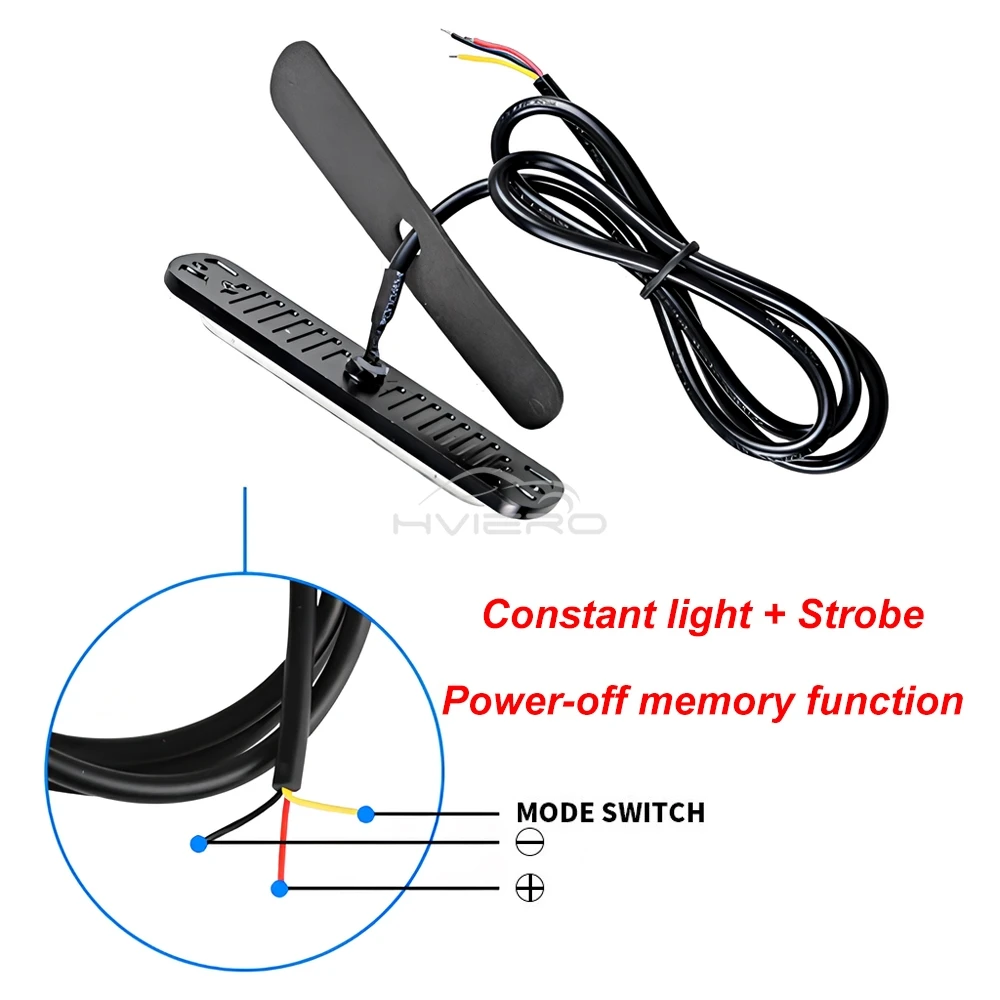 1X Truck 12V-24V LED Warning Strobe Grille Flashing Lamp Bar Side Car Beacon Red Yellow White Turn Signal Parking Drl Fog Light