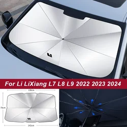 For Li LiXiang L7 L8 L9 2022 2023 2024 Summer Car Sunshade Umbrellain Car Cooling Tool Front Windshield Sunshade for lixiang