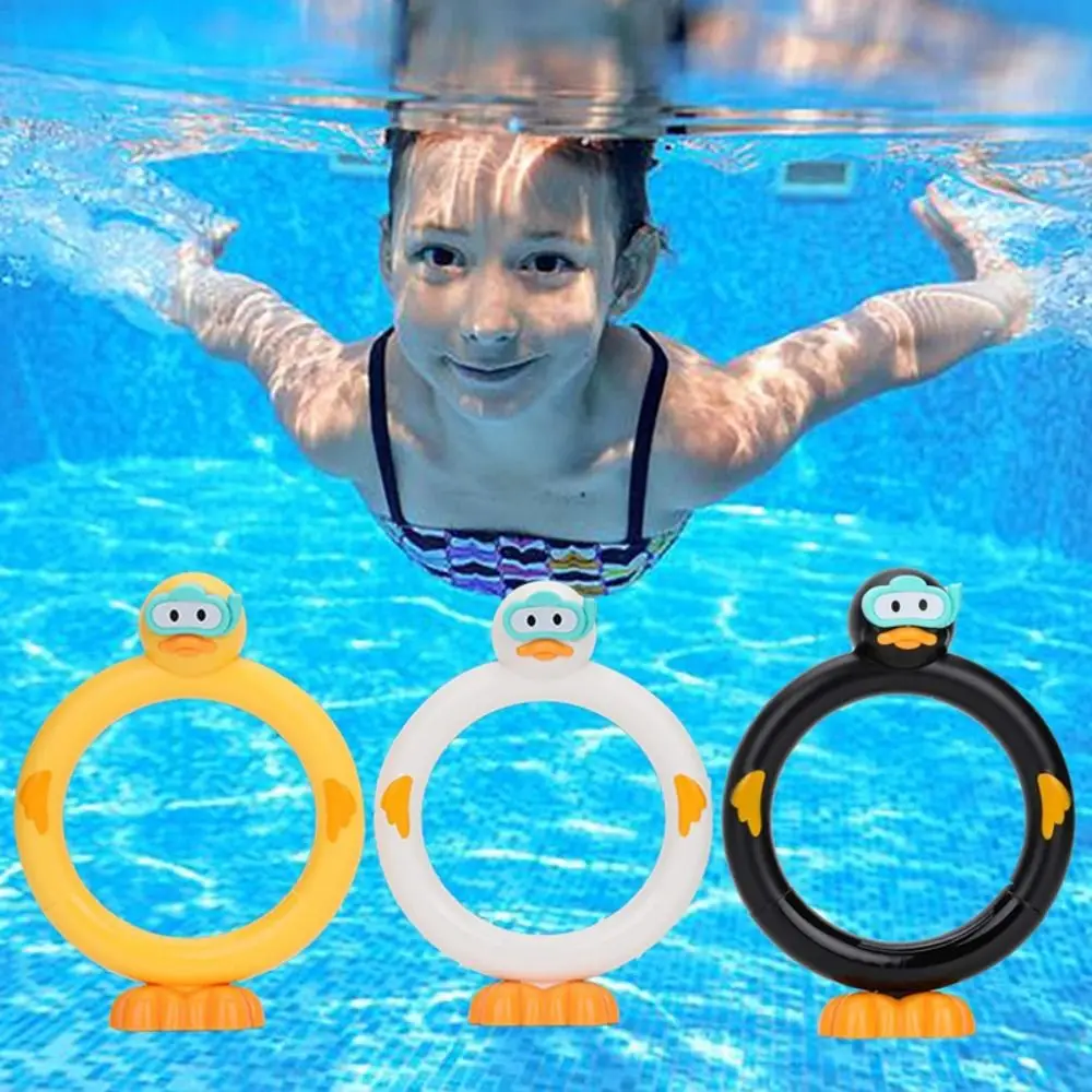 3pcs/set Portable Handheld Duck Water Ring Game Pool Games Plastic Duck Dive Sticks Easy To Fill Cartoon Pool Diving Summer
