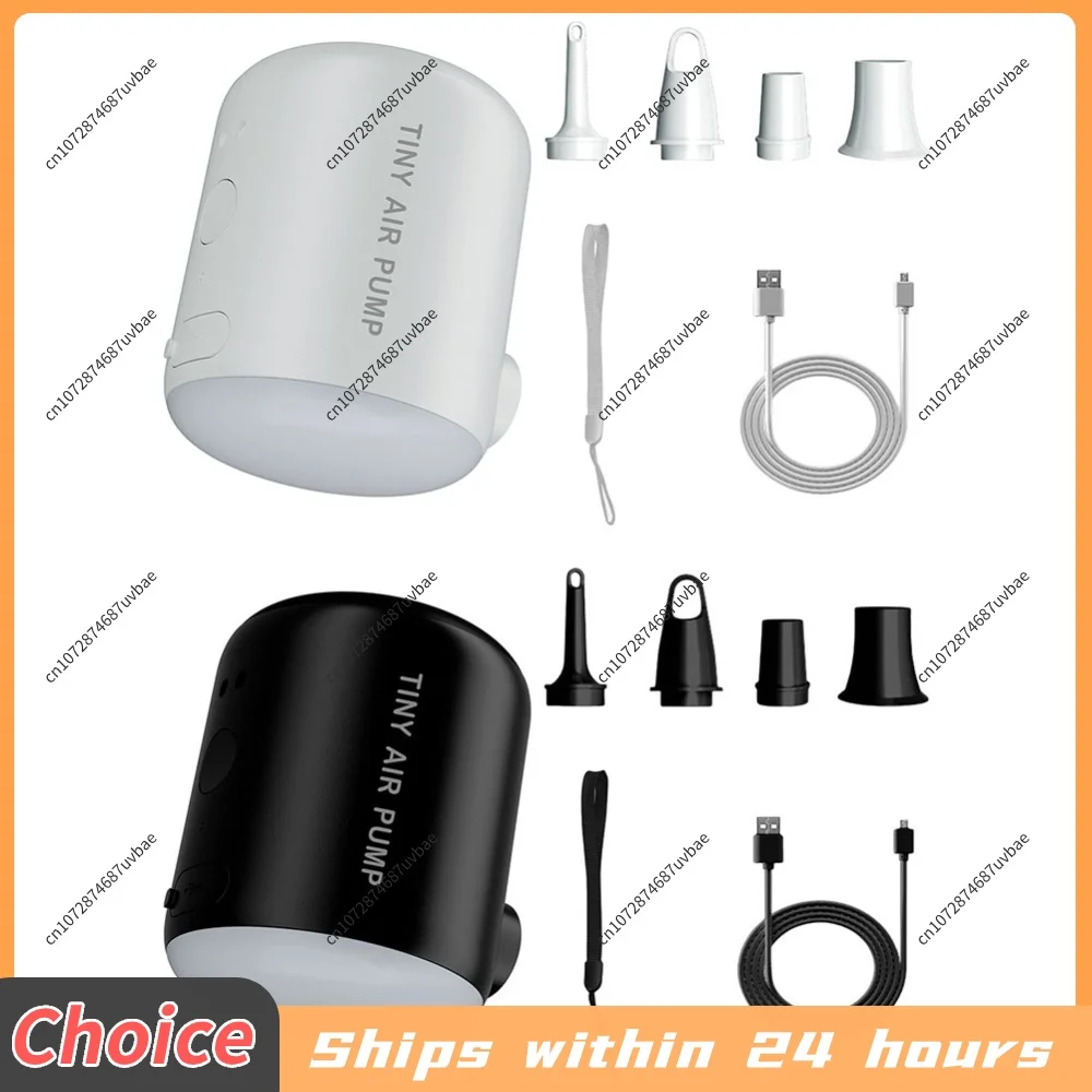 Camping Light Electric Air Pump 4000Pa Mini Inflate Deflate Pump USB Rechargeable Outdoor Inflator Pump for Air Mattresses Beds