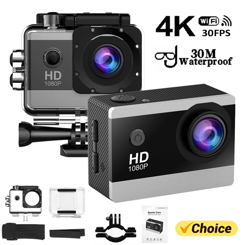 Action Camera 1080P/30FPS WiFi 2.0