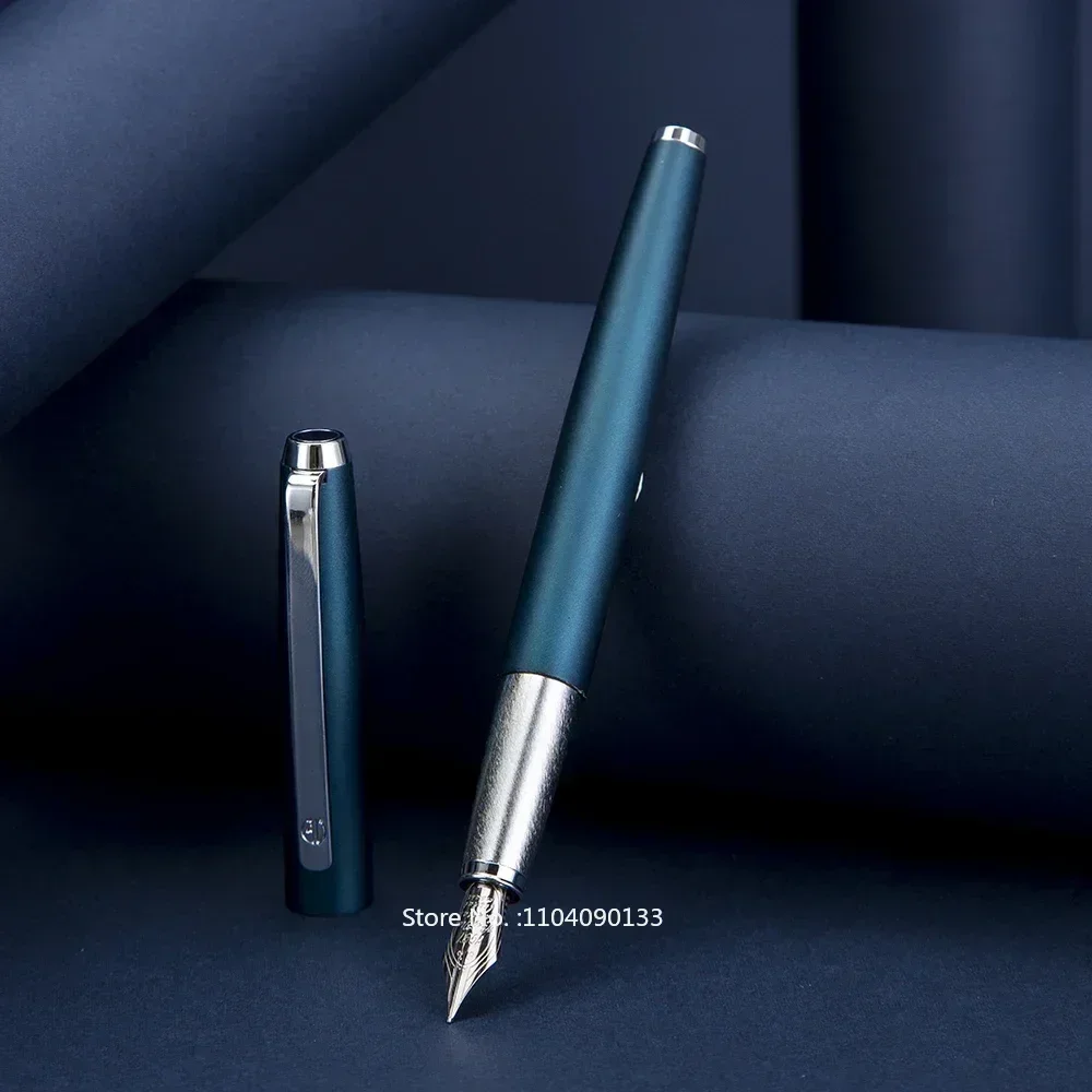 

Hot HongDian 525 Metal Fountain Pen Matte Barrel Iridium EF / Small Bent 0.4mm / 0.6mm Ink Pen Office Business Writing New Ink P