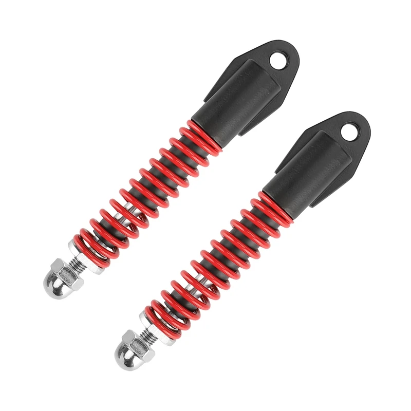 Choque dianteiro hidráulico Scooter elétrico, Primavera veículo equipado, Acessórios Scooter, Metal preto e vermelho, 8 em, 10 em, 2 PCs