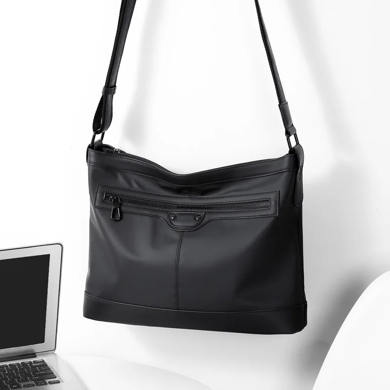 

New Fashionable Large Capacity Crossbody Backpack Shoulder Men's Casual Waterproof Cloth Luxury Men Messenger Leather Satchel