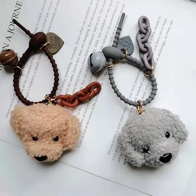 Mini poupées en peluche de chien en peluche de dessin animé mignon, pendentif porte-clés, sac à dos de voiture, décoration de face