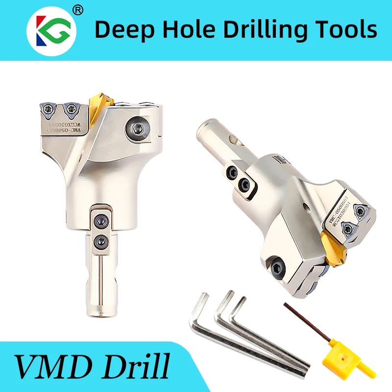 1PCS VMD Internal coolant deep hole drill Large Diameter 45-160mm U Drill Bit CNC Lathe Drill Tools with WCMX WCMT Inserts