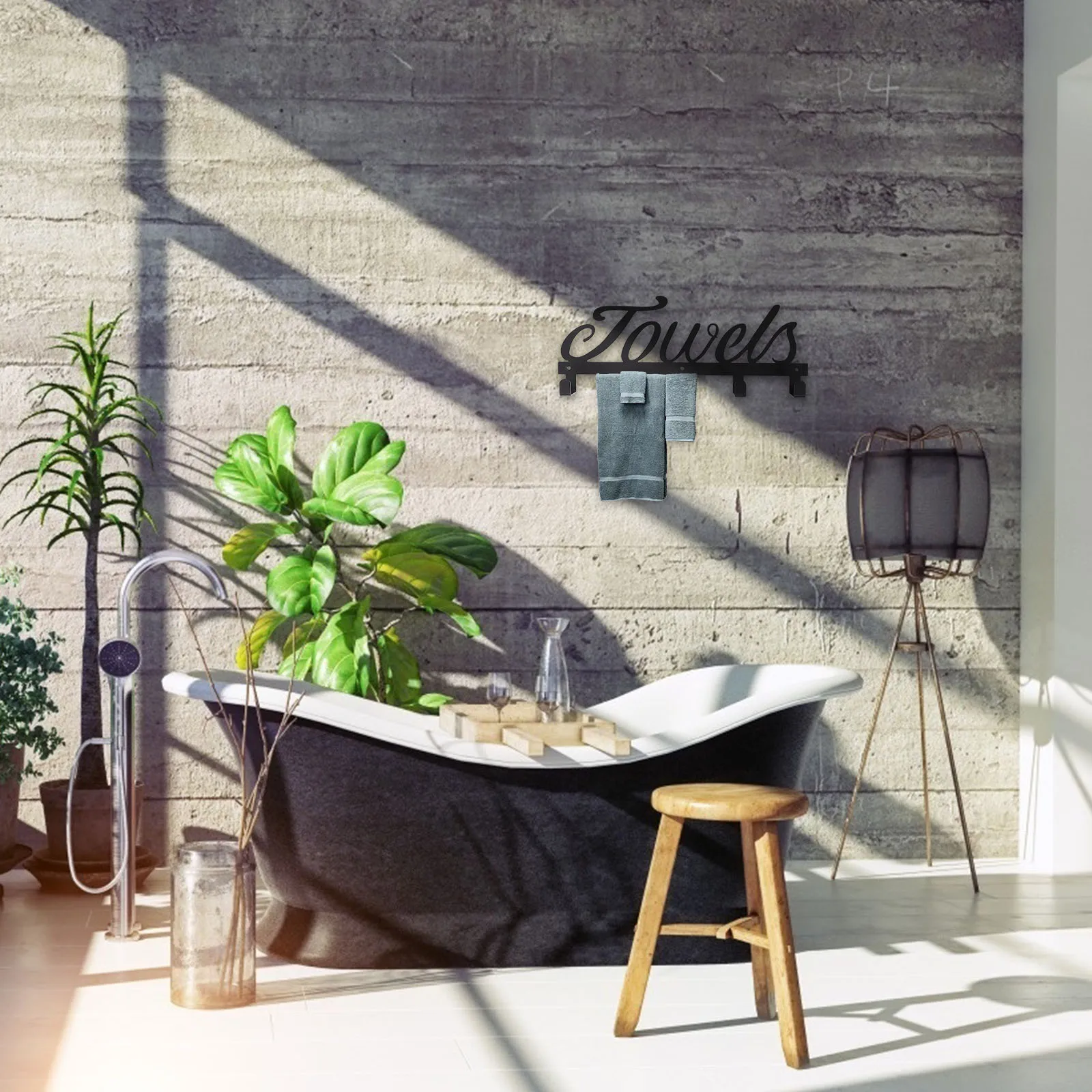 

Towel Rack Farmhouse Bath Wall Mount Hooks Hand Holder for Bathroom Metal Hanger