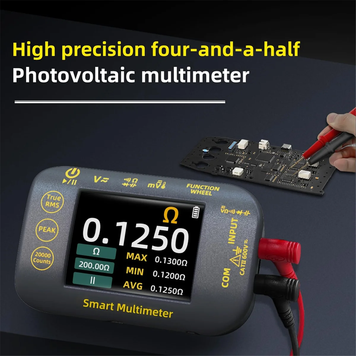 T88C Photovoltaic Multimeter 20000 Word Rechargeable Digital Multimeter 2.8 Inch Color Screen Electrical Tester MV Voltmete