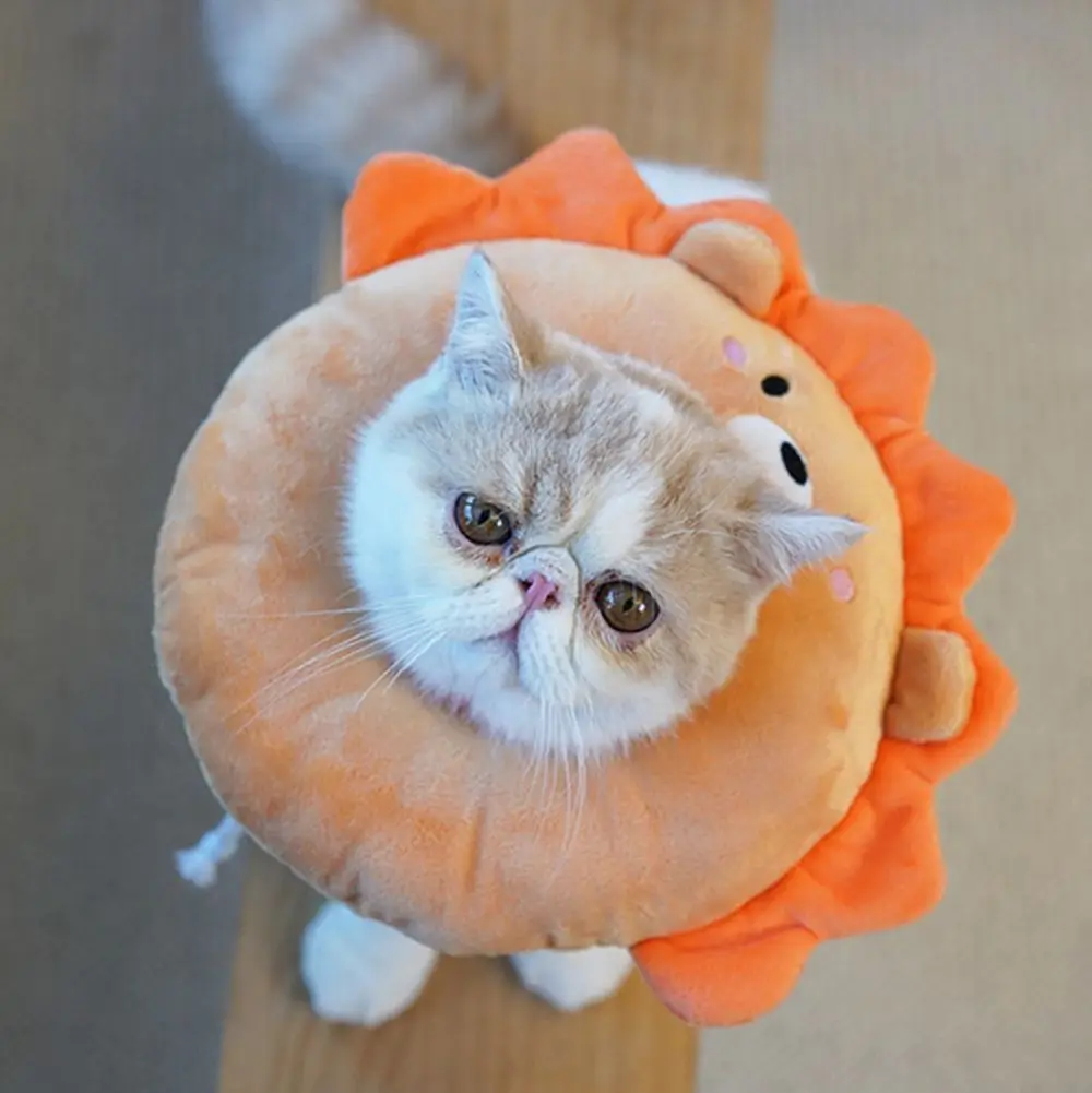 لطيف دونات مكافحة لدغة الجروح شفاء الكلب الرقبة مخروط منع لدغة الانتعاش الياقات مستلزمات الحيوانات الأليفة طوق القط حماية طوق #2