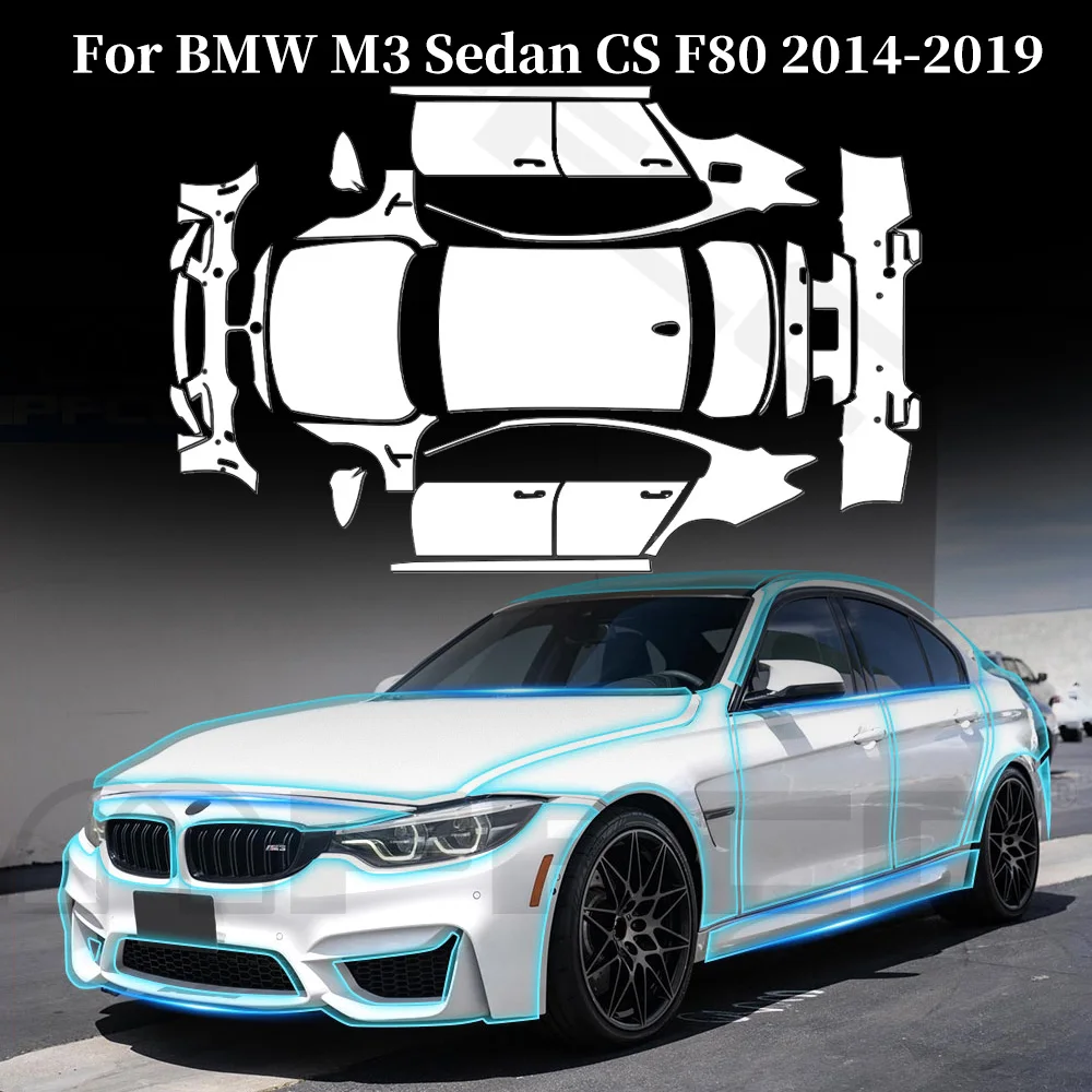 

For BMW M3 Sedan CS F80 2014-2019 Anti-scratch TPU Paint Protection Film Car Body Clear Bra Pre-cut PPF Resistant Repairable Kit