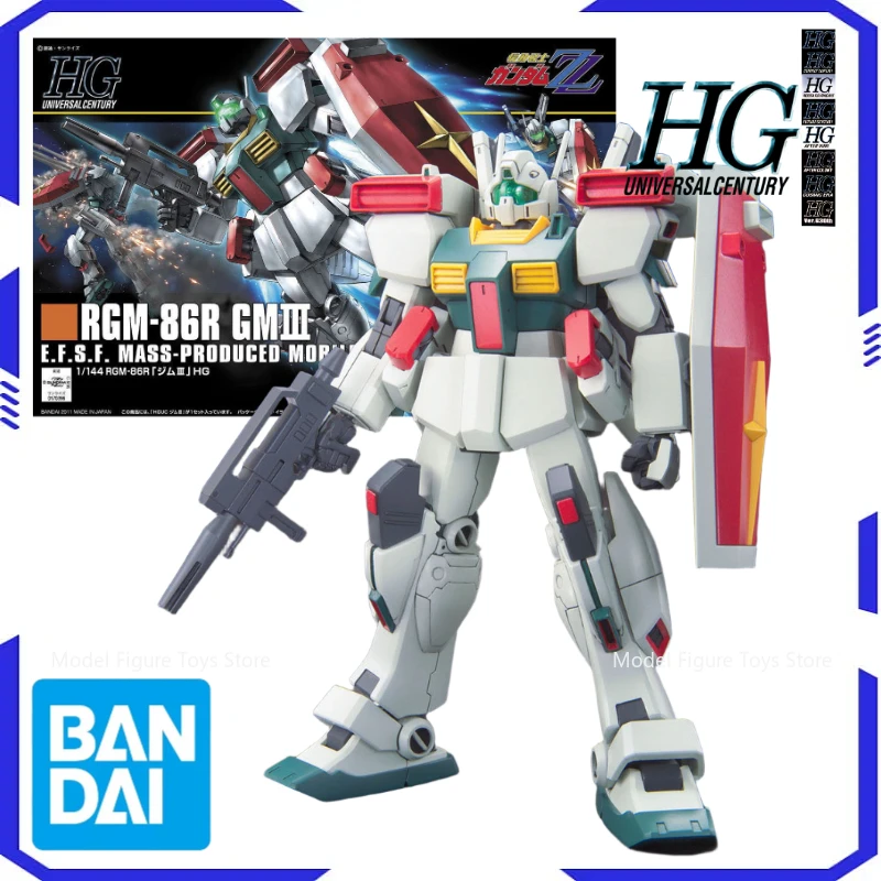 

Bandai Original 1/144 HG-RGM-86R GM Ⅲ Model Kit Anime Warrior Component Model Anime Action Character Doll Toy Gift Boy's Gift