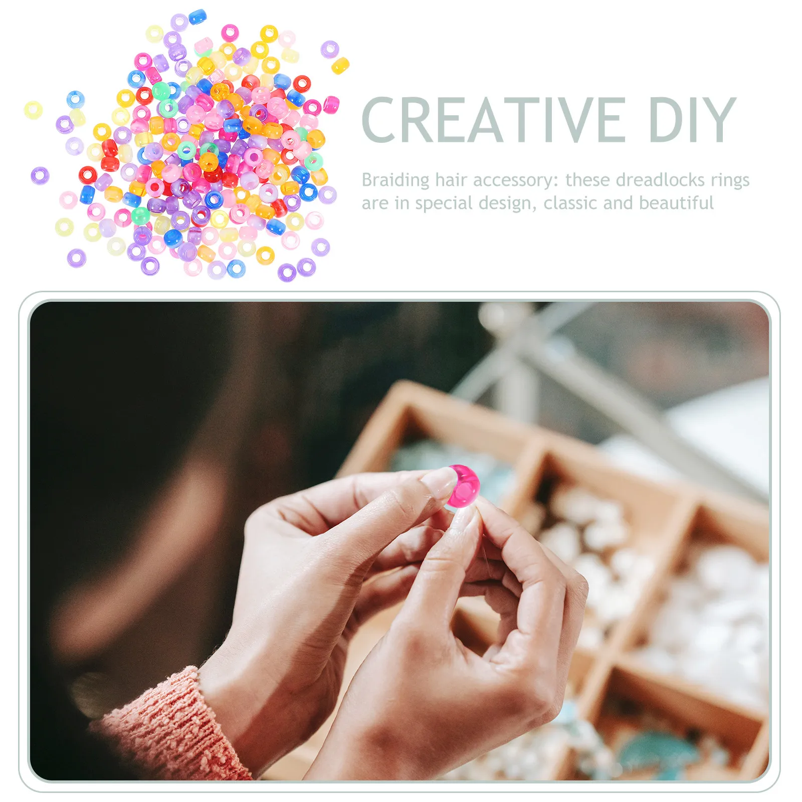

1Set Dreadlocks Braiding Rings Durable Colorful Hair Beads DIY Hair Jewelry Accessories for Braids and Dreadlocks