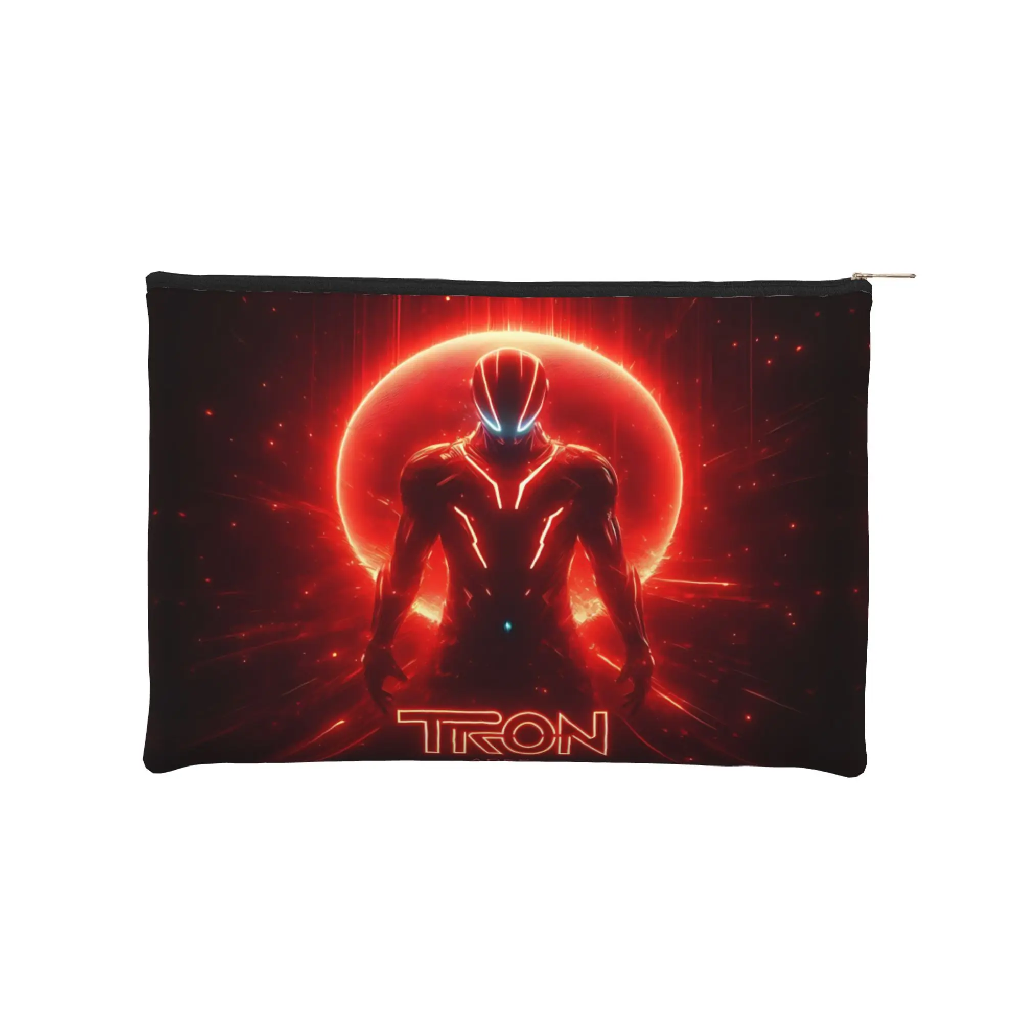 1pc Stylish Tron Ares Makeup Bag The battle of data codes Toiletry Bag with Zipper Travel Essentials Bag