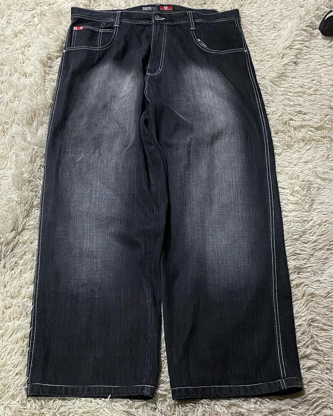 JNCO-pantalones vaqueros holgados con letras Vintage, Jeans sencillos a rayas Y2K, Harajuku, Hip Hop, pantalones casuales góticos, ropa de calle para monopatín