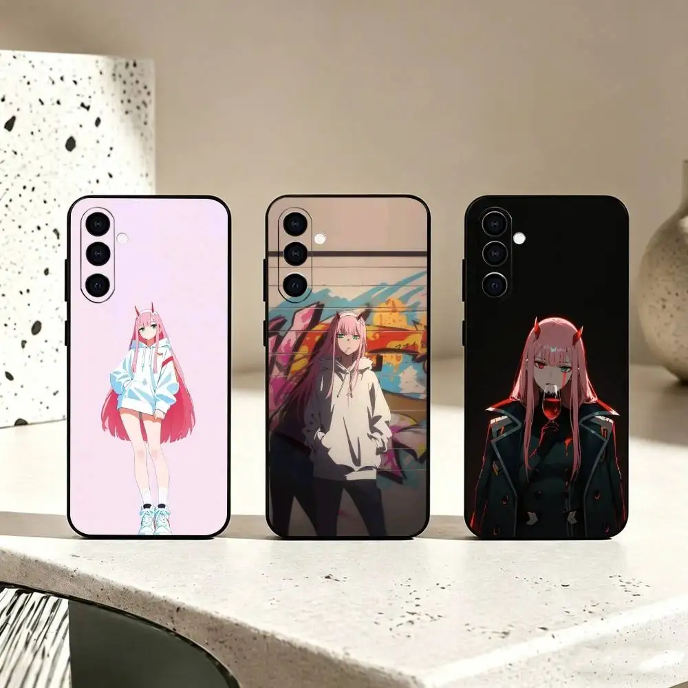 Daring in the Franxx 02 Phone Case For Samsung Galaxy A73,A72,A71,A70,A53,A52,A51,Others Soft Black Cover