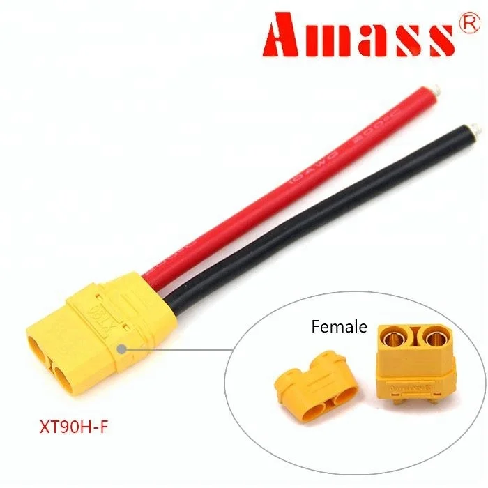 10 قطعة Amass XT90S مكافحة شرارة أنثى ذكر محول القابس سلك 10AWG 150 مللي متر RC أجزاء القوارب XT90 موصل لبطارية ليبو ضفيرة