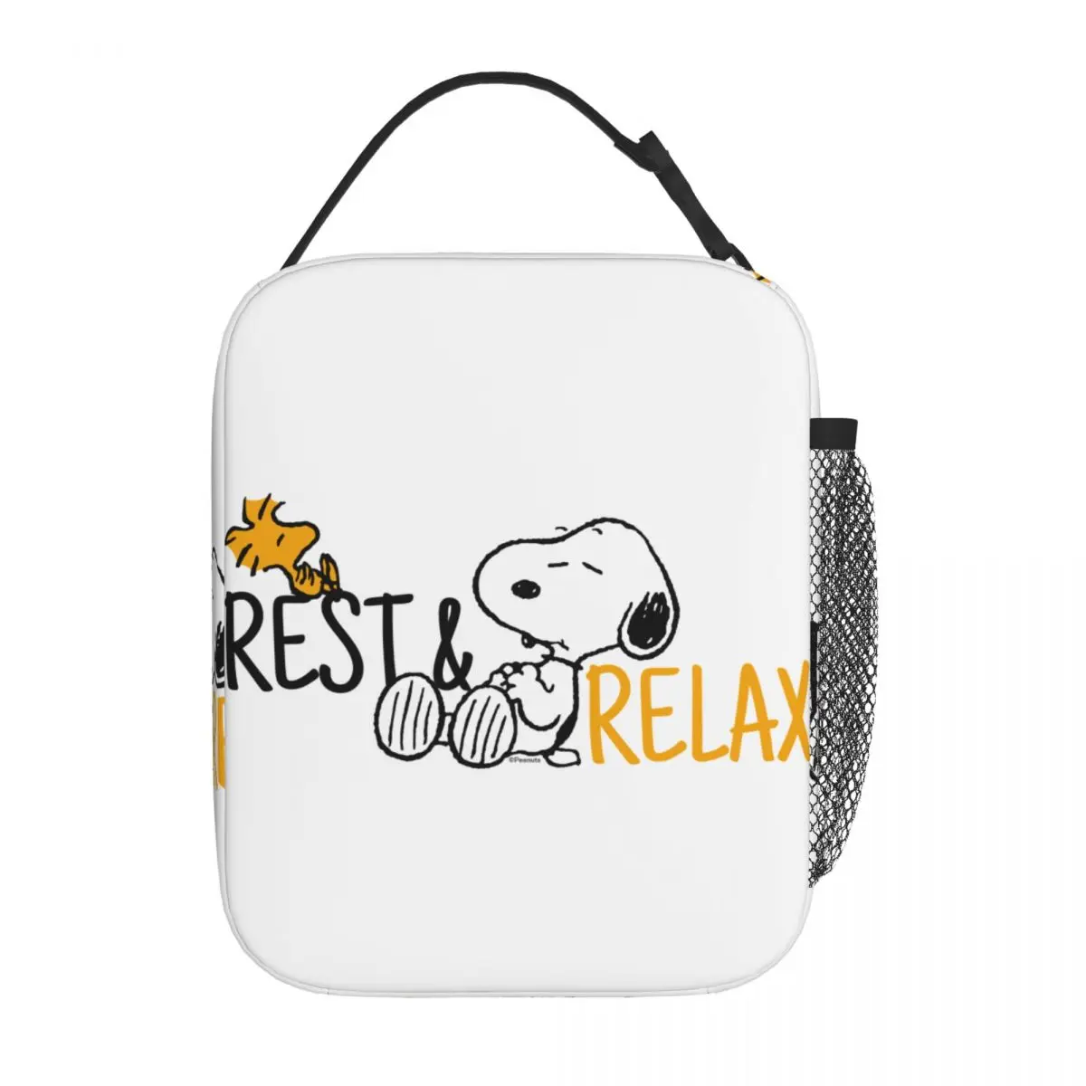 Snoopy Woodstock Lazy Days Product Insulated Lunch Bag For School Comic Peanuts Food Container Reusable Cooler Thermal Bento Box