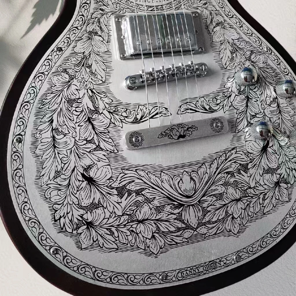 

Factory-made high-quality aluminum plate electric guitar with printing technique, beautiful melody