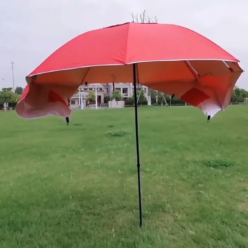 outdoor-24m-beach-camping-umbrella-with-mesh-viewing-window-uv-protection-tent‑style-sun-canopy-for-fishing-picnic-beach-use