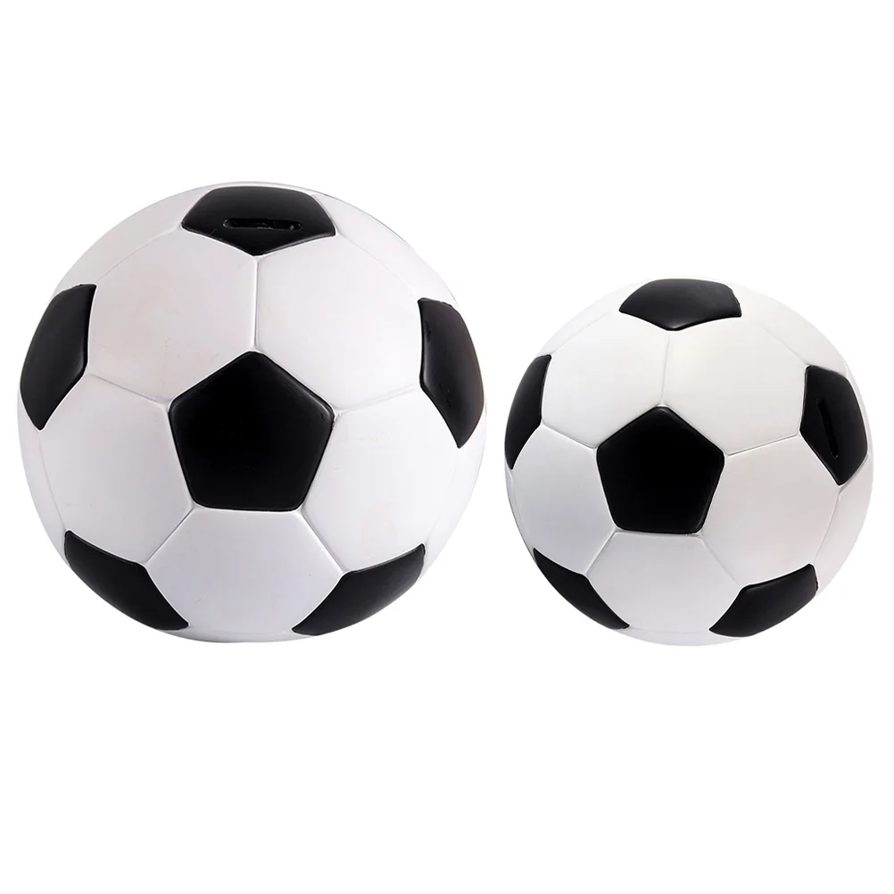 

2pcs Football-Shaped Piggy Bank Vinyl Coin Bank For Cute Money Saving Pot Desktop Decoration Gift Birthday Saving Jar