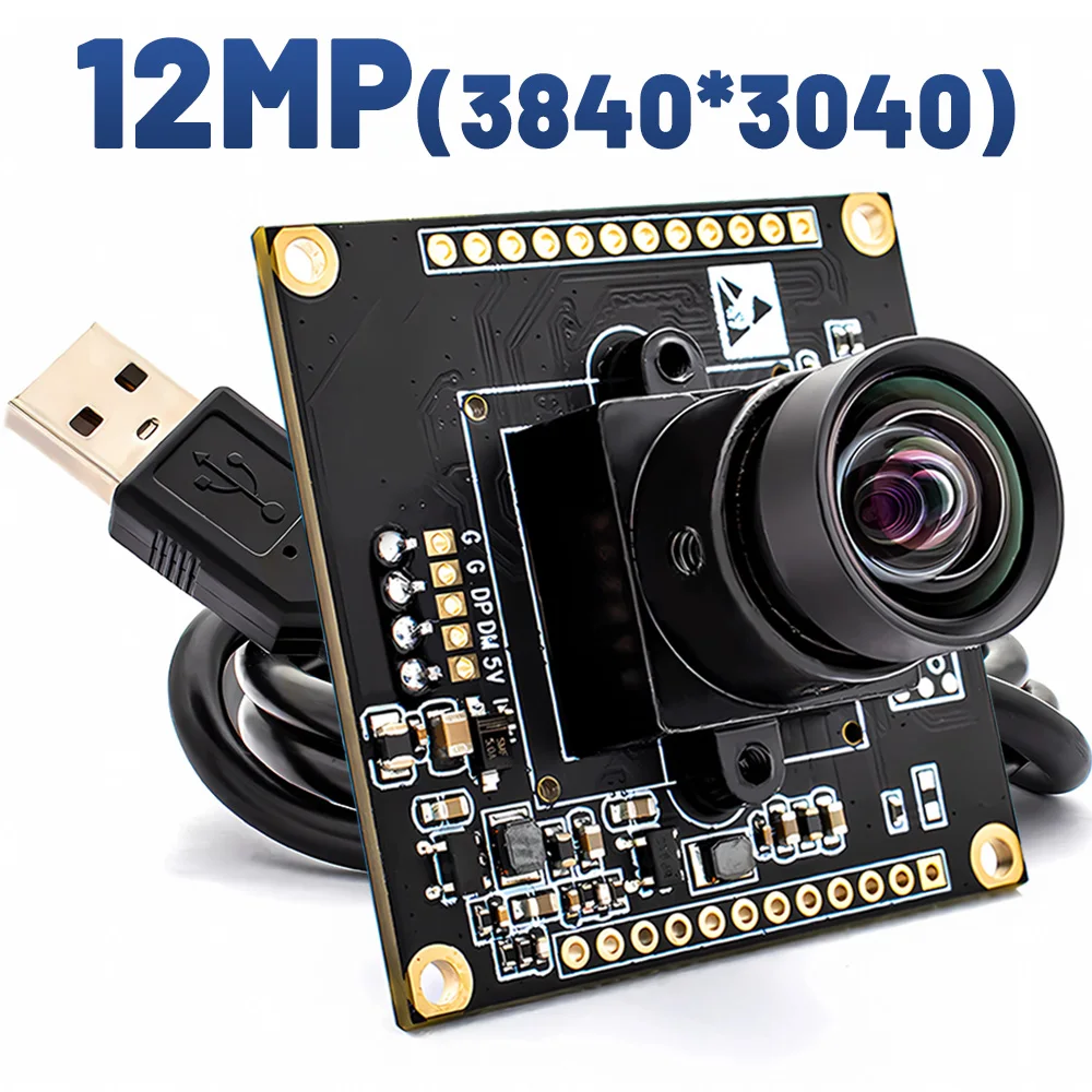 

12MP HD USB Camera Module 1/2.3" IMX577 CMOS 1080P 120FPS With No Distortion Lens Plug And Play For Live Video Teaching Meeting