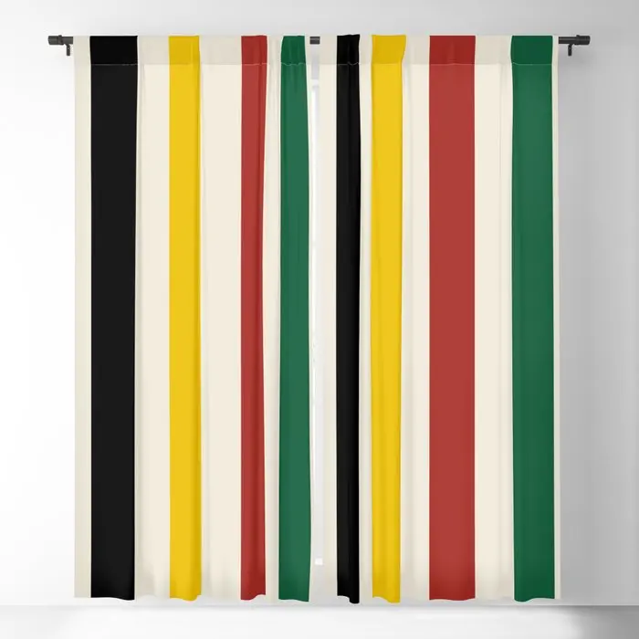 Rustic Cottage Colorful Stripes Blackout Curtains 3D Print Window Curtains for Bedroom Living Room Decor Window Treatments