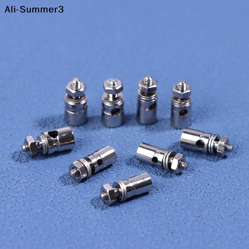 10 個 RC 飛行機ボートプッシュロッド金属リンケージストッパーサーボコネクタ調節可能な直径 2.1 ミリメートル/1.8 ミリメートル/1.2 ミリメートルヘリコプター RC ボート