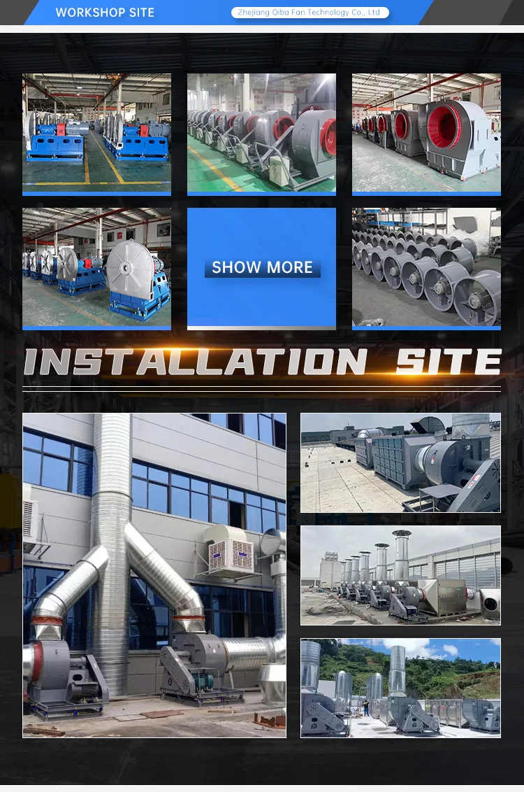 High-temperature Resistant Industrial Blast and Exhaust Induced Draft Centrifugal Fans Manufacturer's Direct Supply of