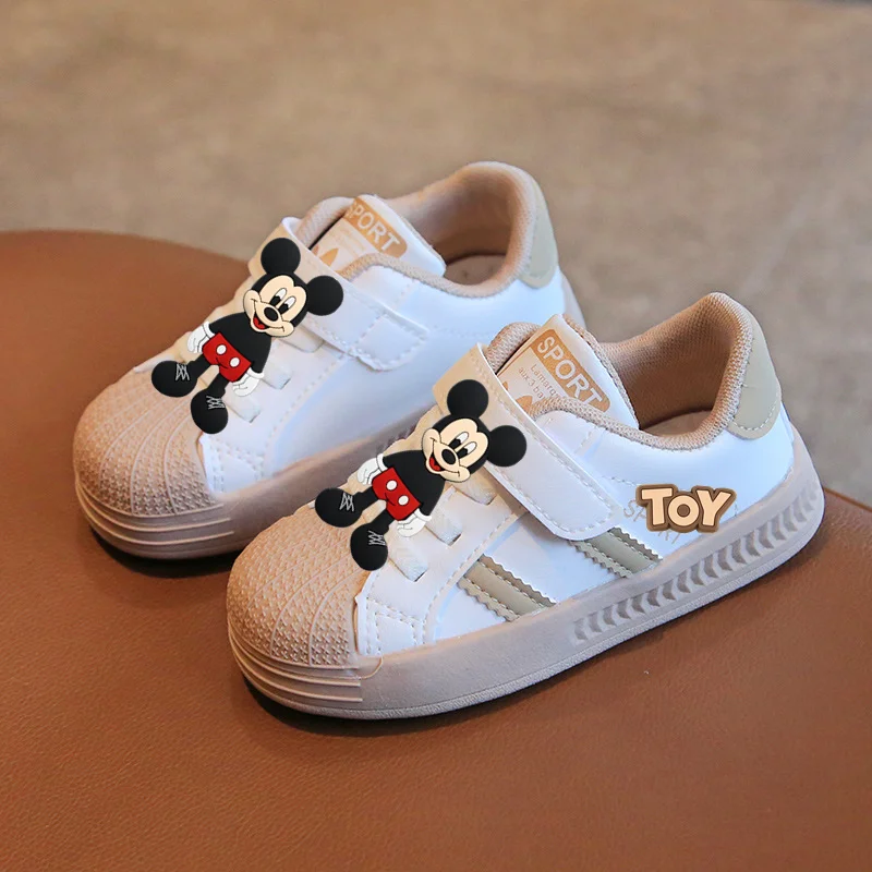ديزني ميكي ماوس ربيع الخريف طفل رضيع أحذية أطفال عارضة أحذية الأولى مشوا مجلس أحذية الفتيان فتاة ميني أحذية رياضية #4