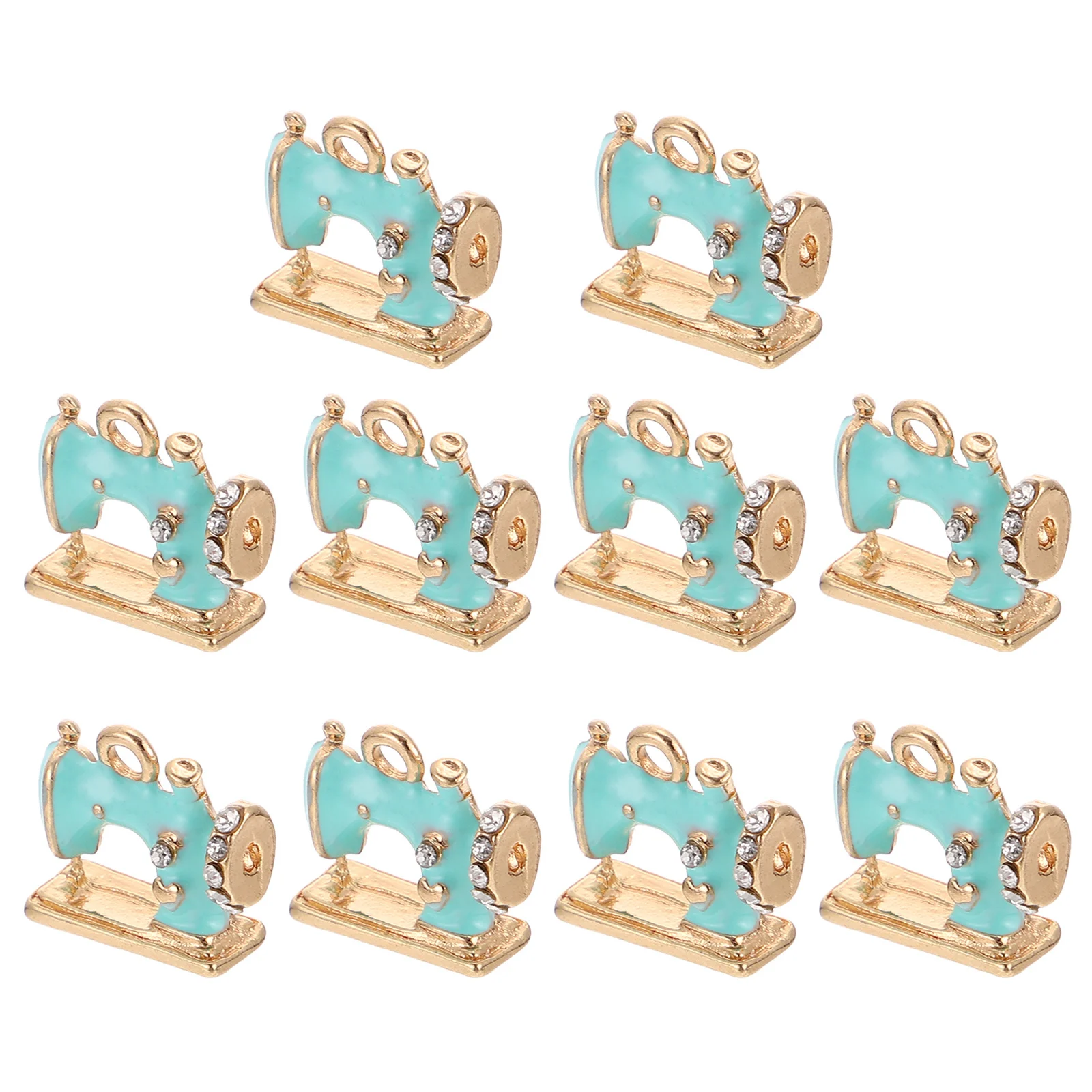 

10Pcs Alloy Sewing Machine Shaped Pendants DIY Charms for Jewelry Making Vintage Necklace Bracelet Accessories