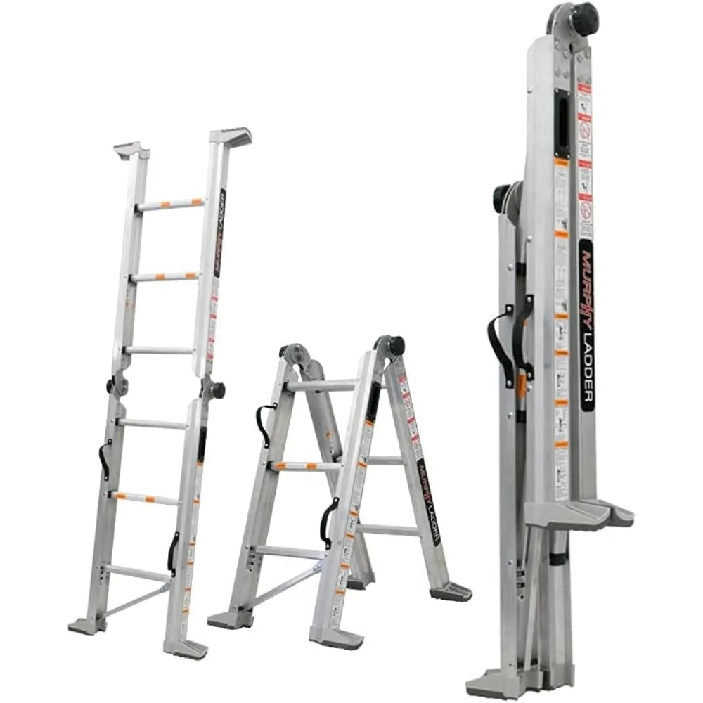 7 pies de altura 10 pies de alcance multiposición y almacenamiento plegable con pedal antideslizante ancho, taburete portátil con clasificación de peso de 375 libras