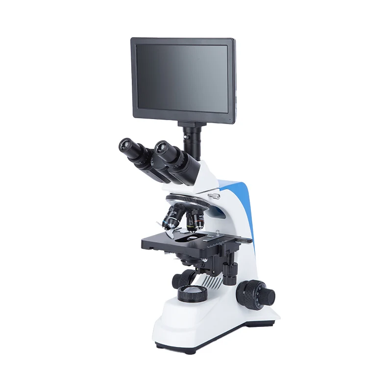 Biological microcapsule wide-angle and large-field optical microscopy with adjustable binocular visibility