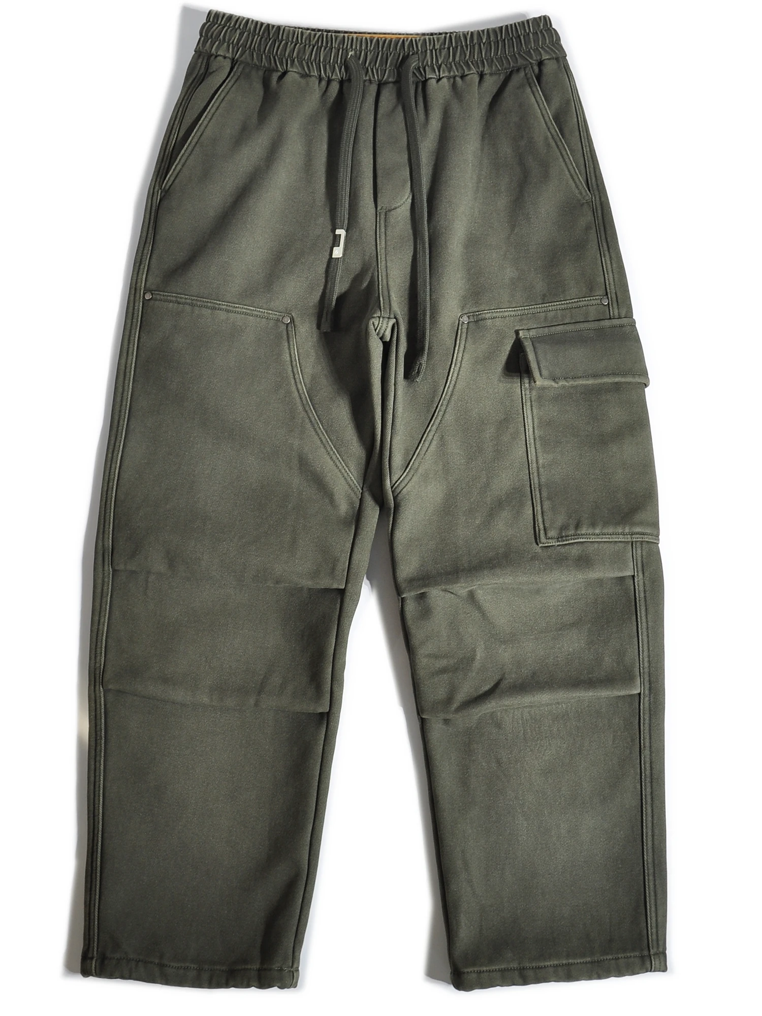 

Теплые брюки с флисовой подкладкой в американском ретро-стиле, свободные прямые повседневные брюки для парашютистов, лесорубов и отдыха