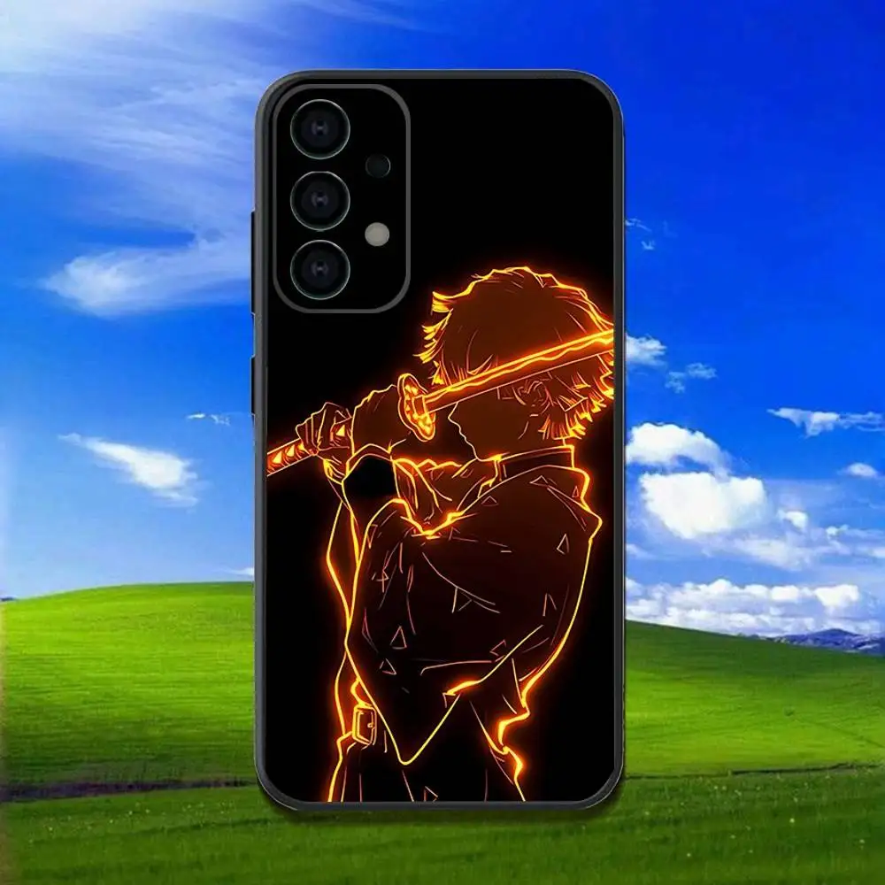 Capa de telefone anime z-zenitsu a-agatsuma para samsung galaxy a13, a21s, a22, a31, a32, a52, a53, a71, a80, concha preta macia