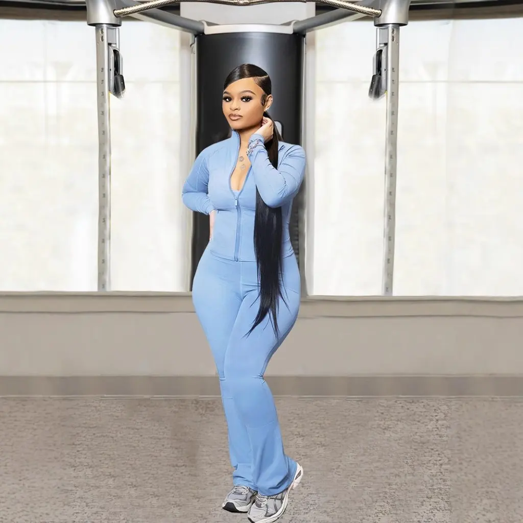 

Женская модная водолазка-кардиган с карманом на молнии, однотонный повседневный комбинезон в европейском и американском стиле, спортивный костюм