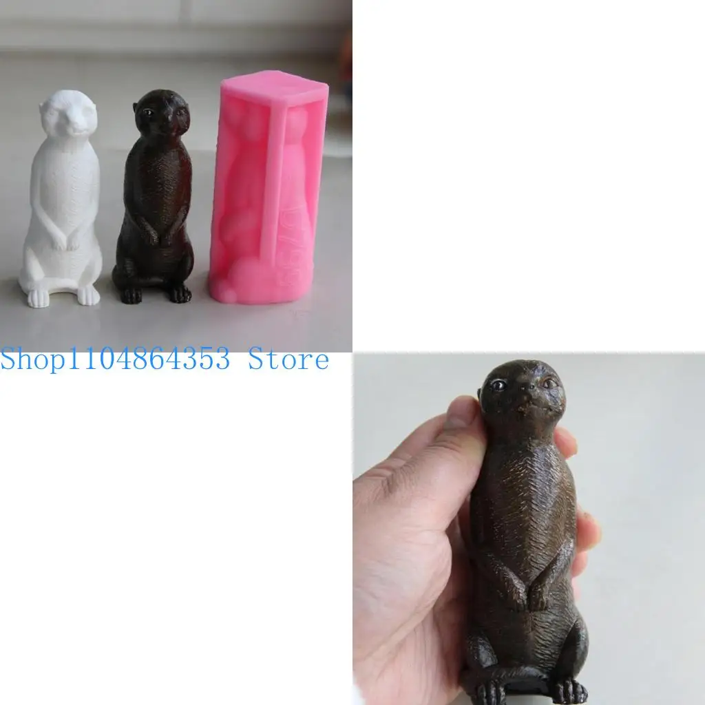 

652F Reusable Silicone Mold for Crafting Detailed Meerkats Handmade Soap Making Mold Resin Craft Supplies
